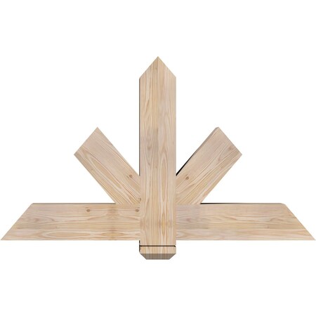 Ekena Millwork Kennewick Smooth Timber Gable Bracket, Douglas Fir, 48"W x 28"H x 5 1/2"D x 5 1/2"F, 14/12 Pitch GBW048X28X0606KEN00SDF